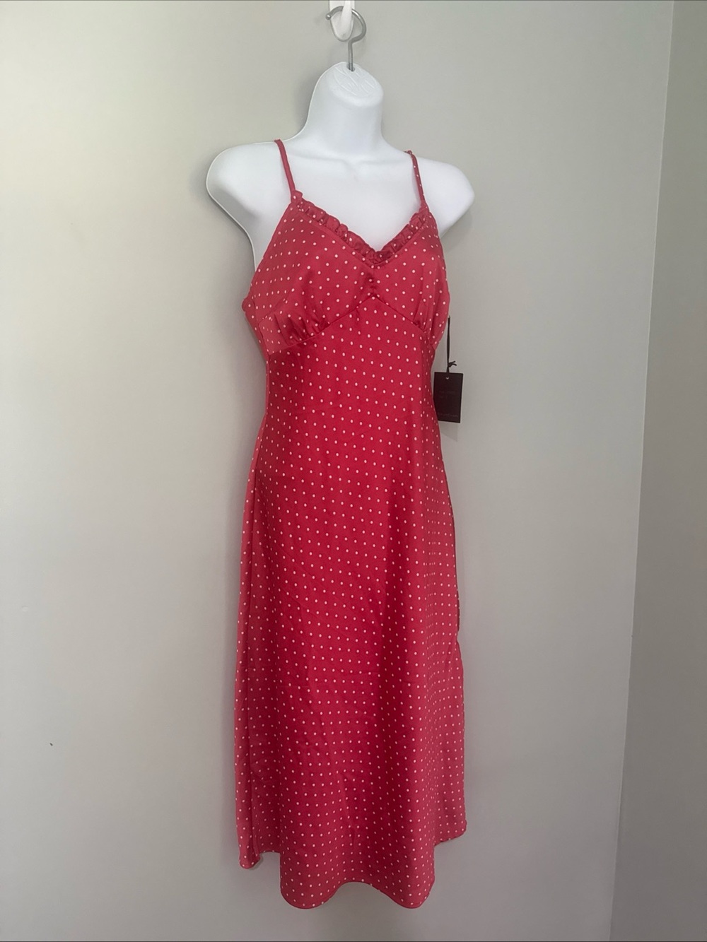 Japna Salmon Polka Dot Salmon Dres NWT - Small